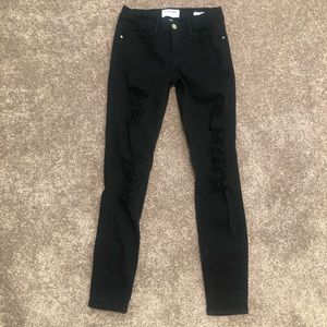 FRAME Black Skinny Jeans - Le Skinny de Jeanne